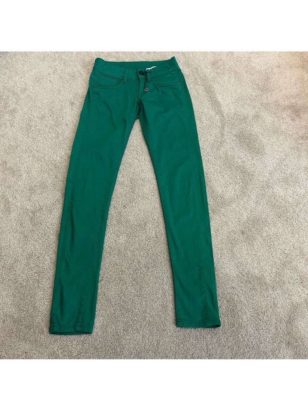 G-Star women’s green slim fit low rise skinny jeans Sz 24 NWT